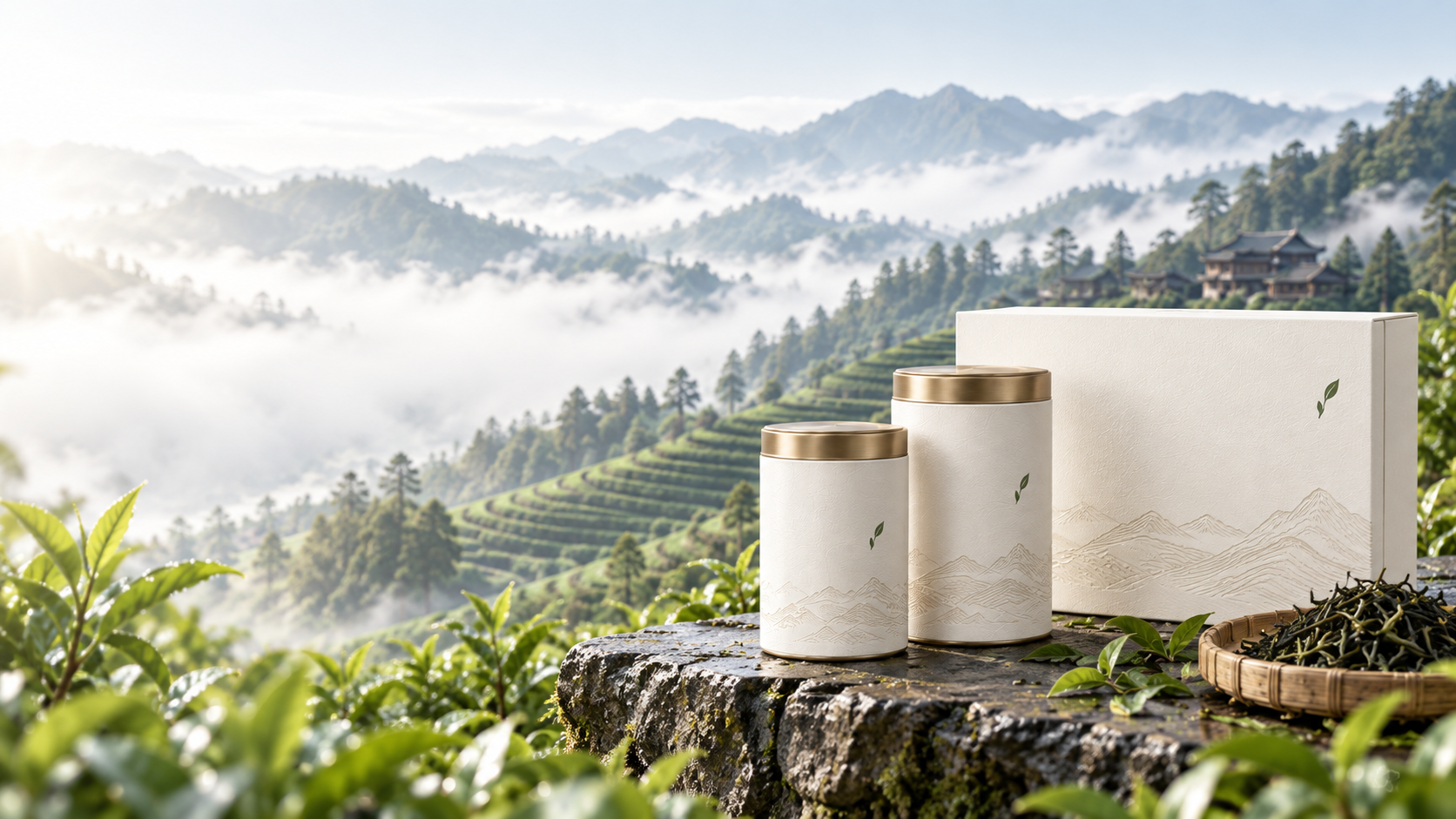三江茶山与白色古树红茶礼盒